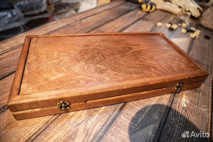 Нарды ручной работы Герб РФ