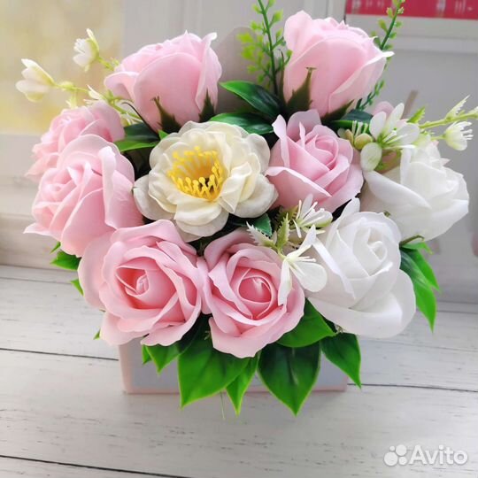 Букет из мыльных цветов