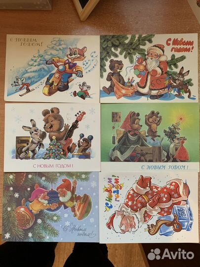 Новогодние открытки СССР