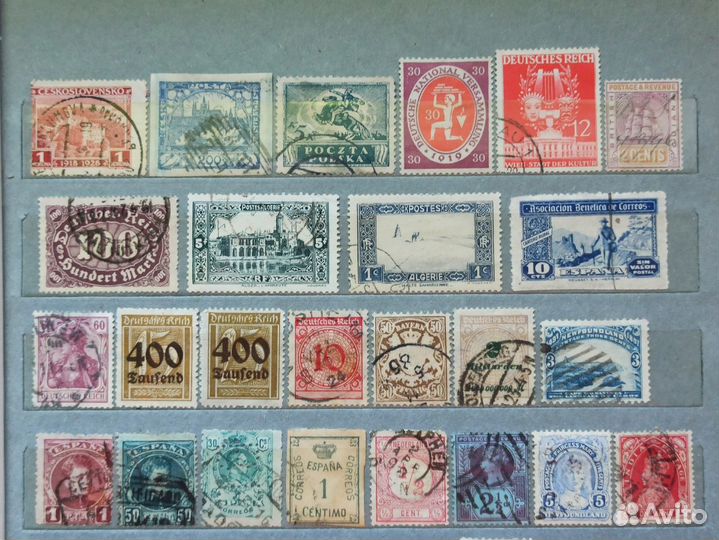 50 разных иностранных марок до 1945 года