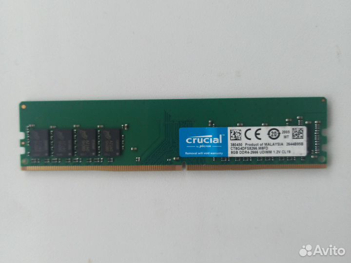 Оперативная память ddr4 8gb crucial 2666