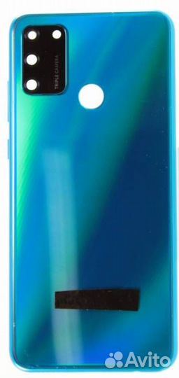 Задняя крышка для Honor 9A (голубой) (со стеклом к