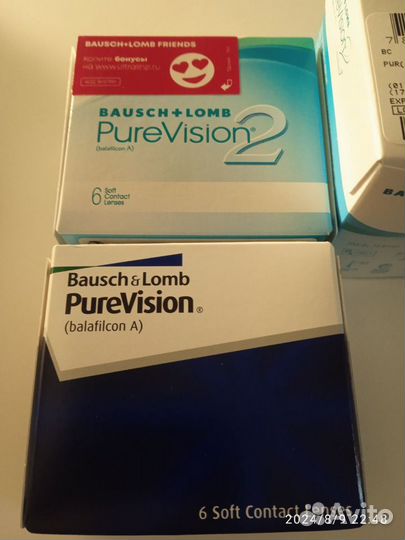 Линзы контактные Bausch#Lomb Pure Vision