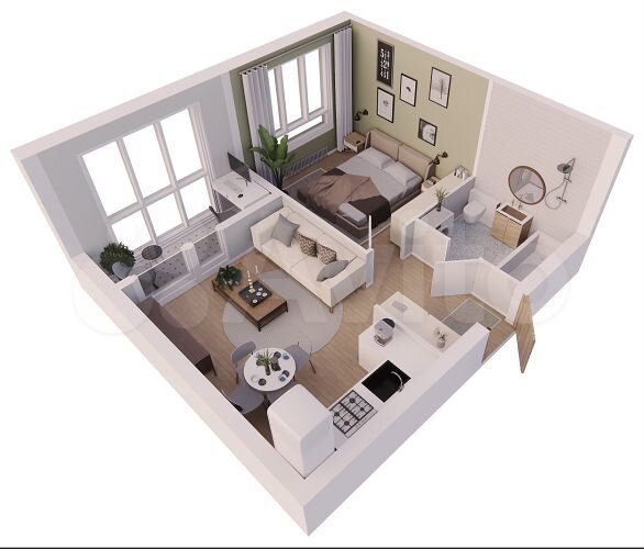 1-к. квартира, 36,4 м², 3/9 эт.