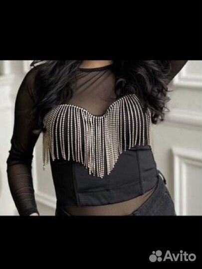 Топ корсет женский черный