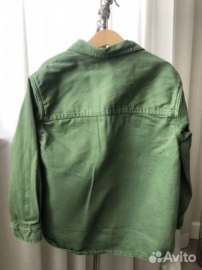 Рубашка zara для мальчика зеленая