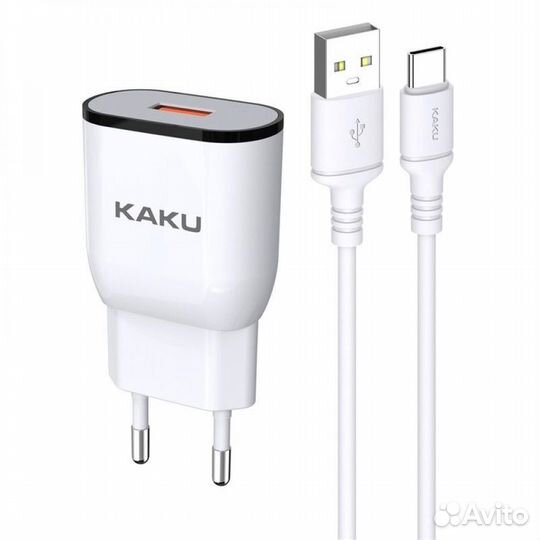 Сетевое зарядное устройство с кабелем Type-C