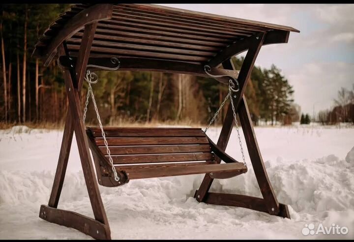 Качель из сосны для отдыха
