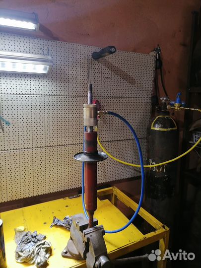 Восстановление газомасляных стоек, азотом