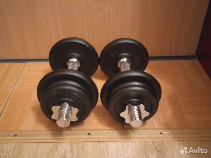 Гантели разборные 2х10кг, в кейсе, новые