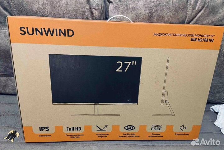 Игровой монитор 27 дюймов 75 гц, FullHD, Новый