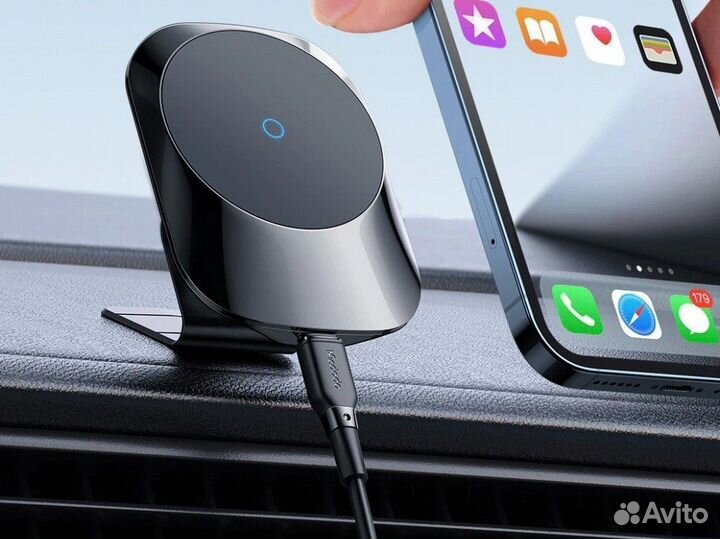 Автодержатель для телефона Магнитный Белый