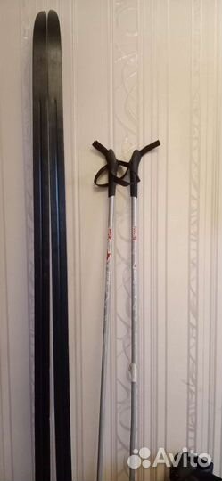 Лыжи беговые fisher и ботинки 43р