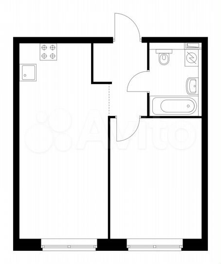 1-к. квартира, 42,1 м², 4/21 эт.