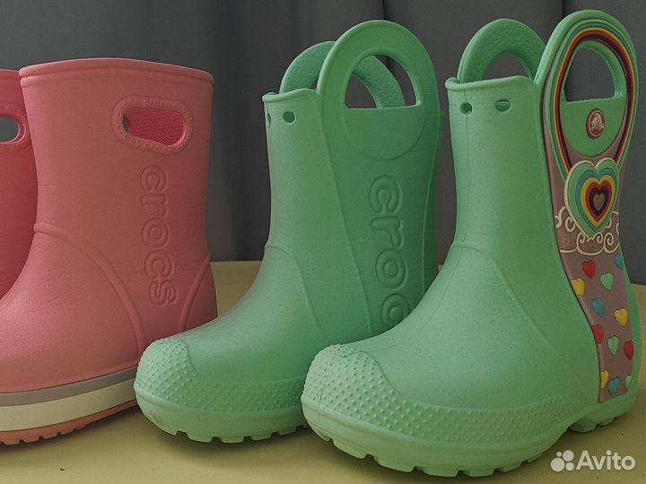 Детские резиновые сапоги crocs