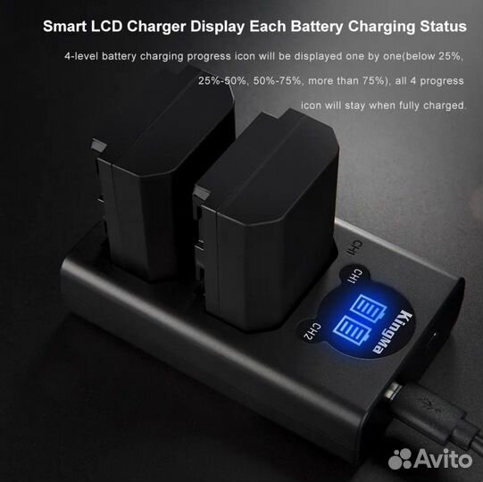 Зарядное устройство двойное для Sony NP-FZ100