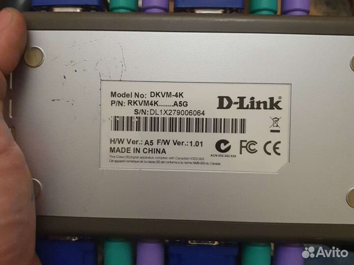 4 port kvm переключатель djvm-4K