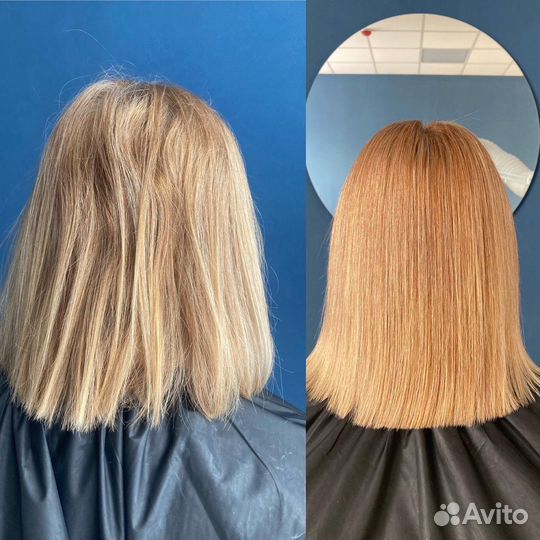 Кератиновое выпрямление волос