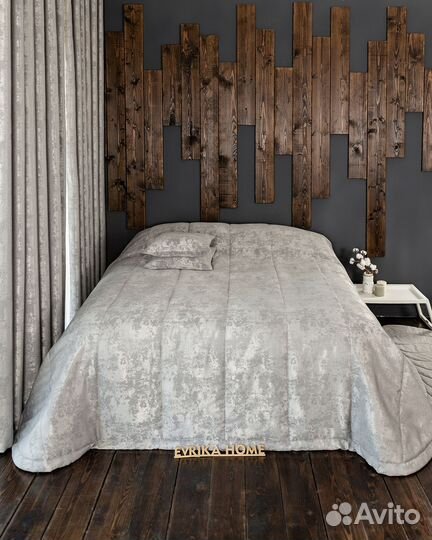 Покрывало Зарина светло-серый новое плед