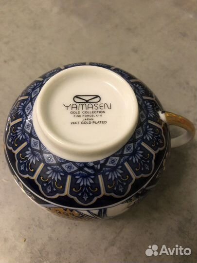 Чайная пара yamasen gold collection павлины