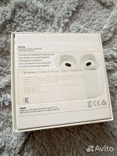 Беспроводные наушники apple airpods 3