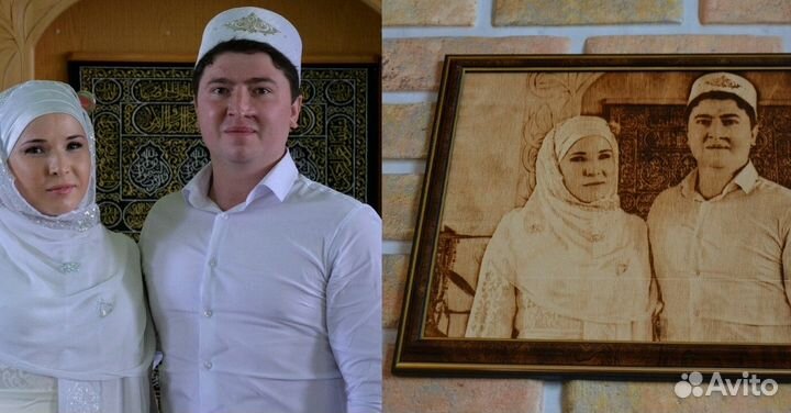 Выжигание портретов на дереве по фото