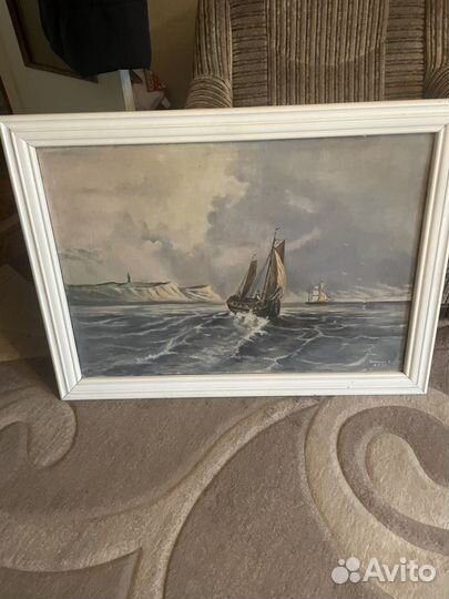 Картина маслом на холсте, времен СССР 1955 год