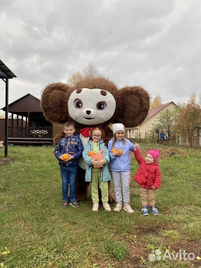 Чебурашка на день рождения и Мишка белая