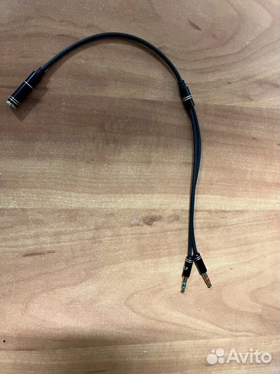 Разветвитель 3.5 mm jack x2 черный