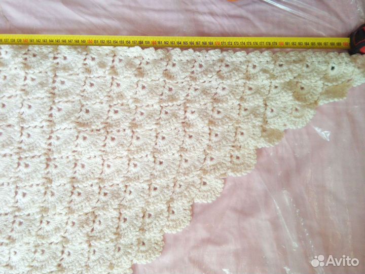 Вязанный платок-косынка 100 х/б