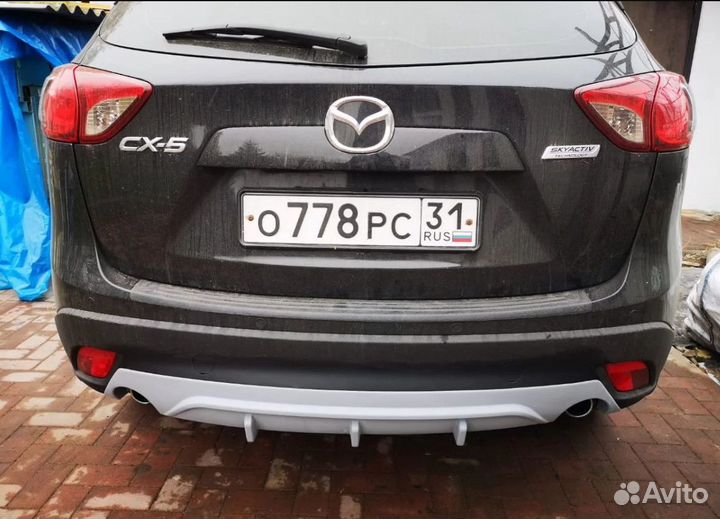 Диффузор (накладка) на задний бампер Mazda CX5