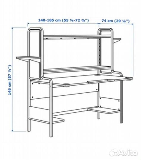 Игровой компьютерный стол Икея со стулом Икея