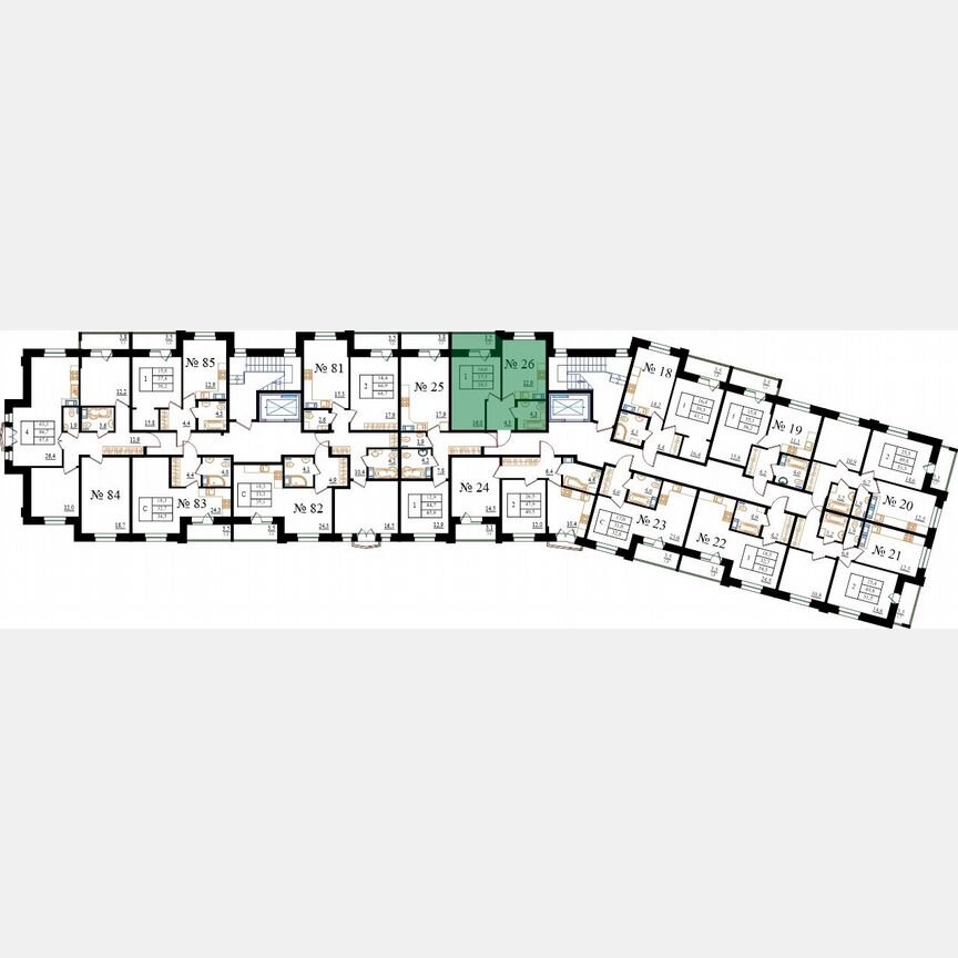 1-к. квартира, 39,3 м², 3/8 эт.