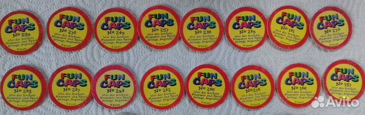 Fun Caps фишки Disney 16 шт. + бита