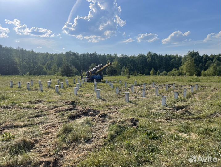 Забивные сваи с установкой под ключ