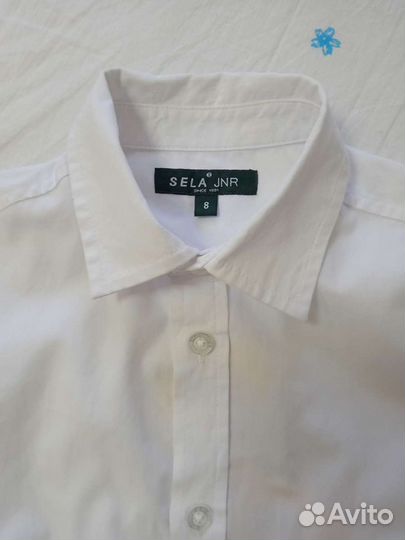 Рубашка белая на 7-8 лет