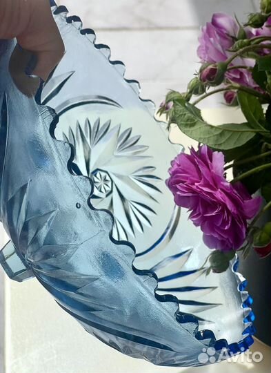 Ваза Цветное стекло Винтаж