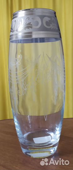 Ваза стеклянная Гусь-Хрустальный завод