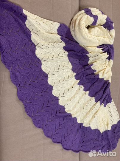 Плед вязанный на спицах размер: 210*200 см
