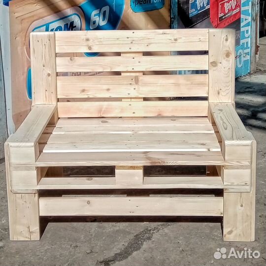 Лавка деревянная. Комплект в стиле Лофт