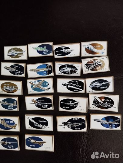 Значки авиация СССР, авиация стекло(зеркальные)