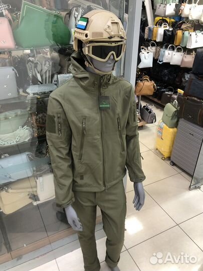 Костюм softshell олива на флисе