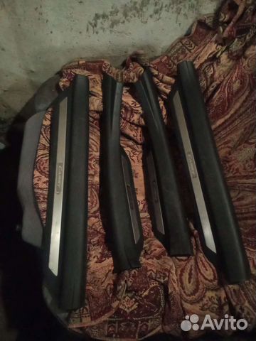 Toyota camry 40 накладки порогов черные