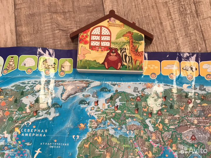 Карта мира интерактивная игра плакат