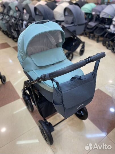 Коляска 2 в 1 Indigo Charlotte Sity темно серая+ша