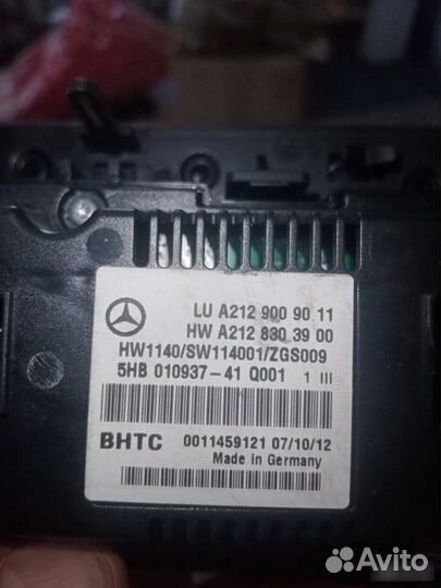 Блок климат контроля Mercedes-Benz E-Class W212