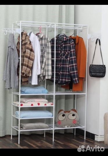 Вешалка с полками напольная