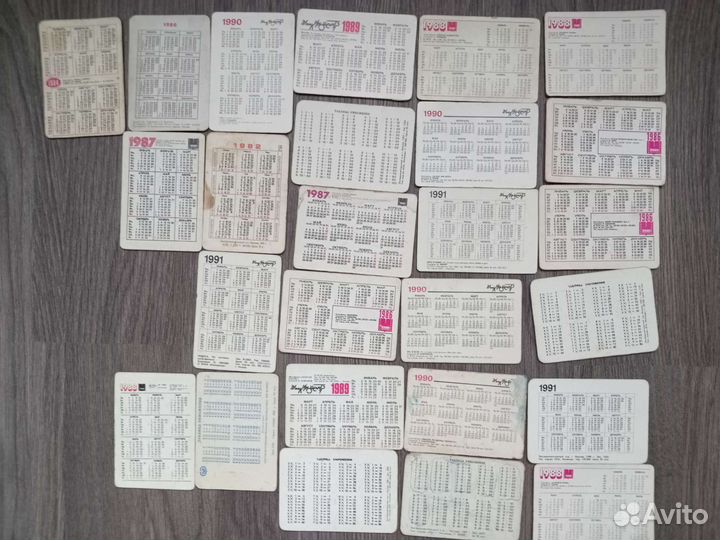 Переливные календарики СССР