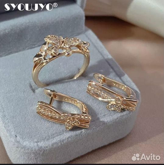 Позолоченный комплект новый