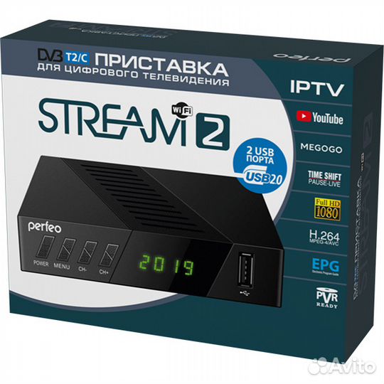 Приставка DVB-T2 Perfeo stream 2